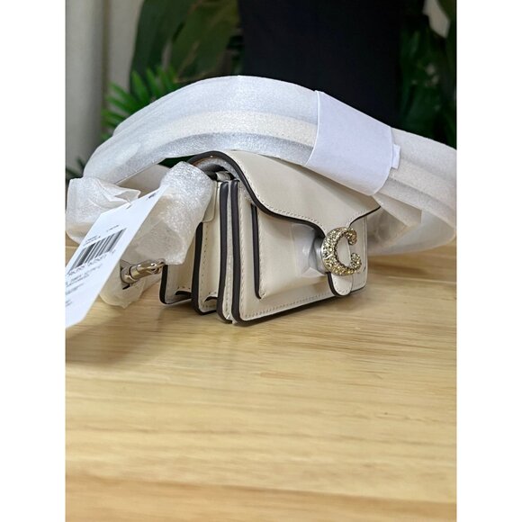 Coach White Tabby 12 with Pave Embellished Front C Logo - Picture 8 of 9